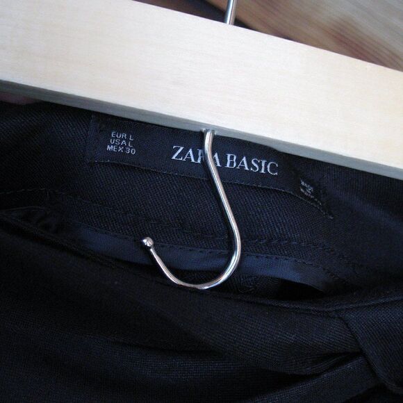 NWT Black Linen Blend Cropped High Waist Pants - Picture 8 of 8